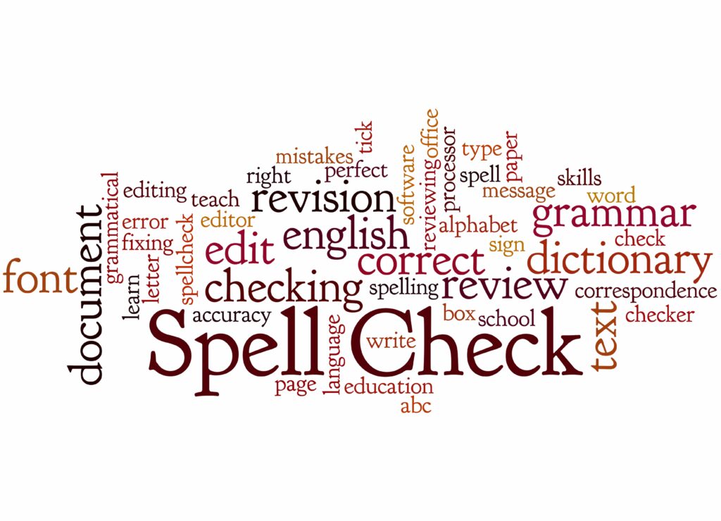 Spell check word cloud